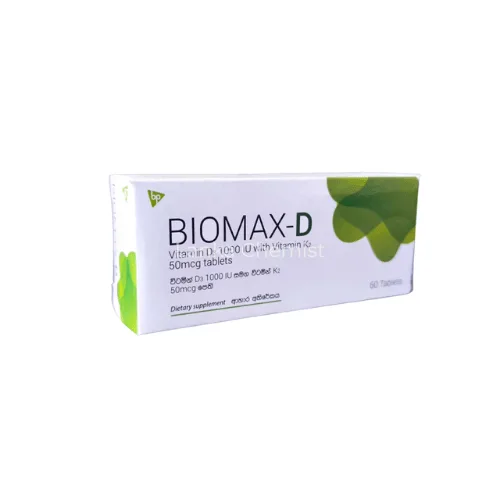 Biomax-D (Vit D3 1000 + K2) 1000IU + 50mcg tablet by Kausikh Therapeutics