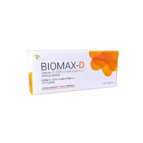 Biomax-D (Vit D3 2000 + K2) 2000IU + 50mcg tablet by Kausikh Therapeutics